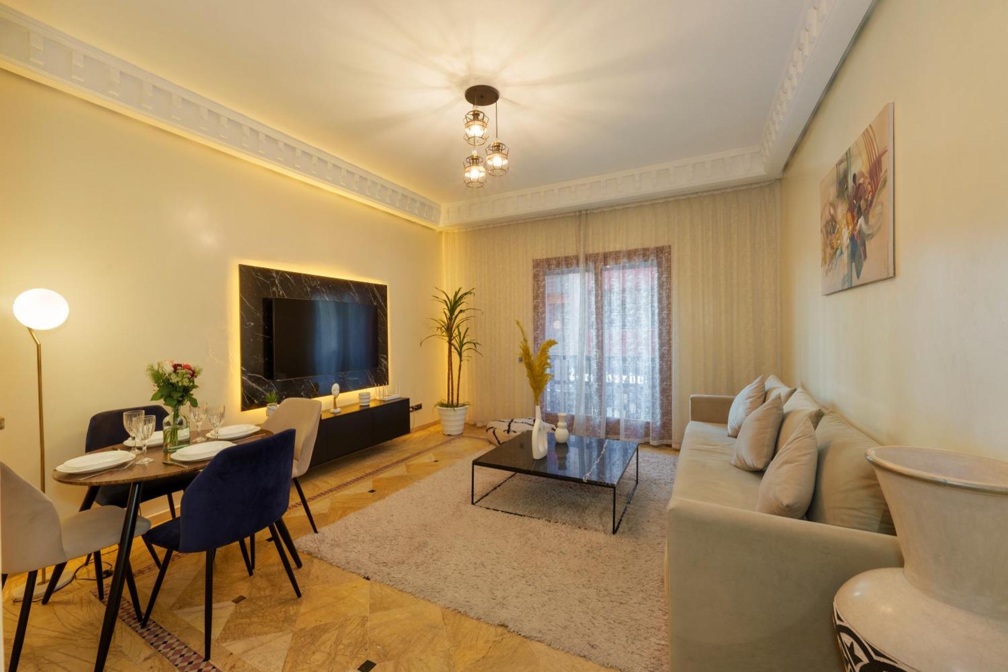 Appartement Haut Standing Gueliz Plaza Avec Vue Marrakesh Exteriör bild