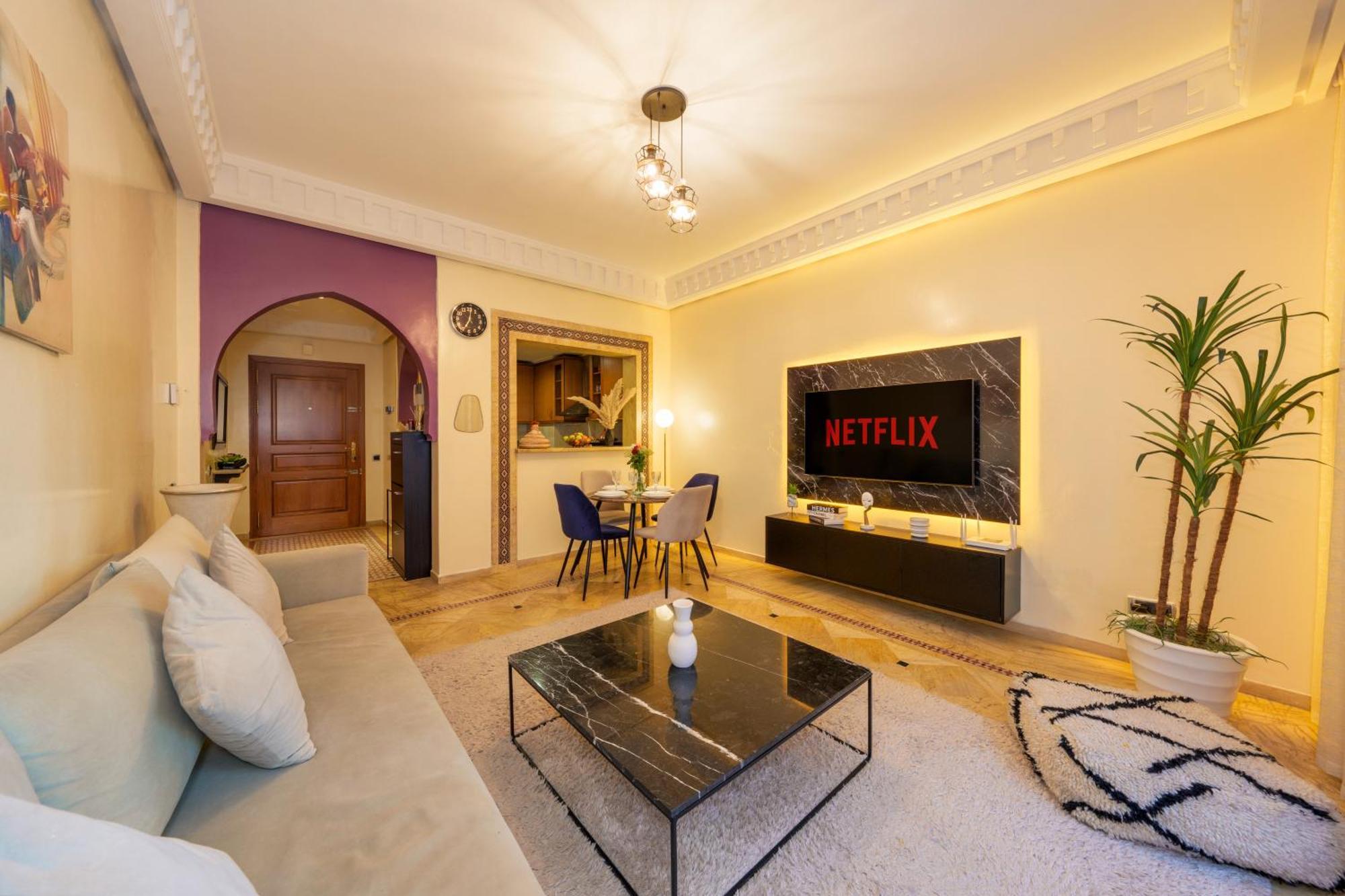 Appartement Haut Standing Gueliz Plaza Avec Vue Marrakesh Exteriör bild
